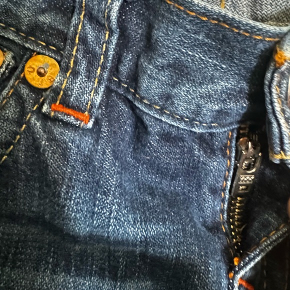 True Religion Straight Leg Flaps Picket Stitch Boys Zip Fly Vintage Blue sz 10 - Picture 5 of 16